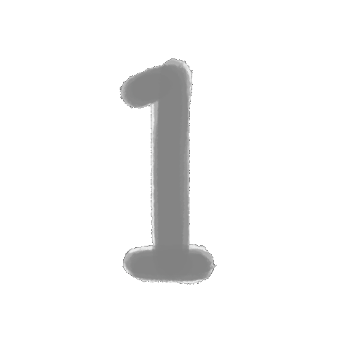 greyed-out animated gif cycling through sketches of the numeral 1