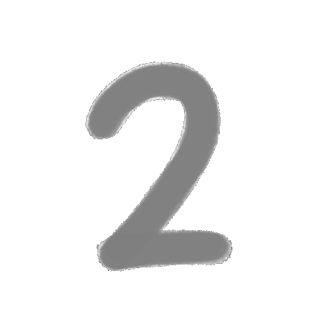 greyed-out animated gif cycling through sketches of the numeral 2